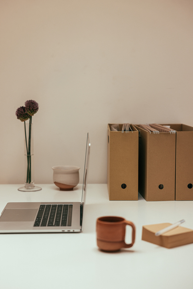 Side View of a Workspace at Home